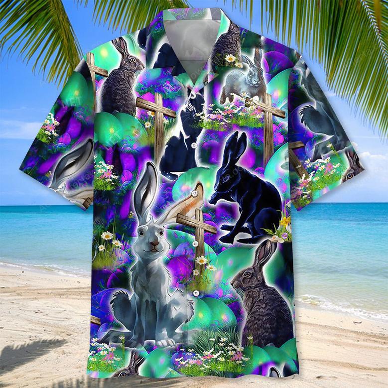 Neon Style Easter Day Hawaiian Shirt