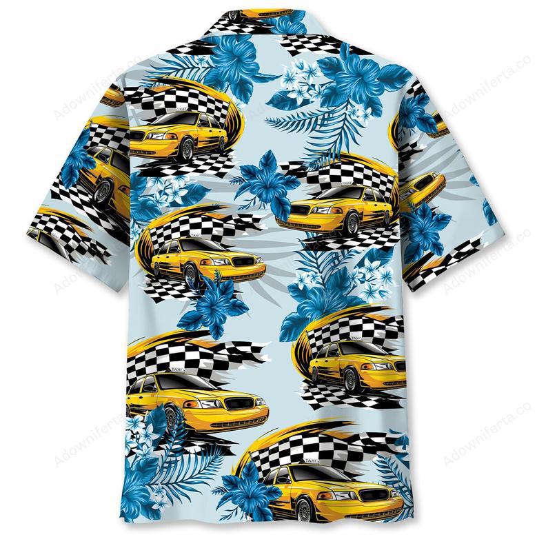 New York Yellow Taxi Car Racing Hawaiian Shirt