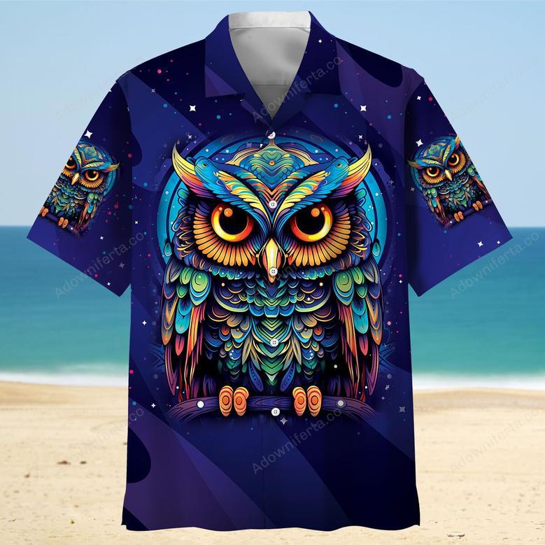 Night Owl Art Hawaiian Shirt