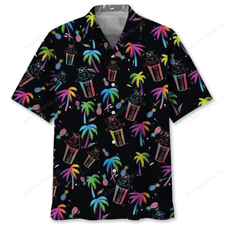 Palm Tree Shaker Bartender Hawaiian Shirt