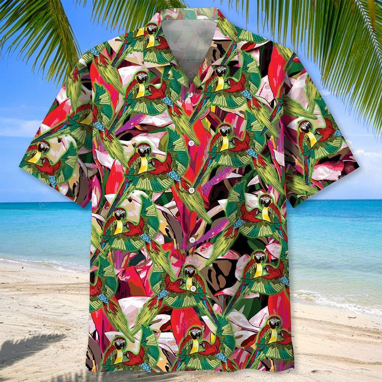 Parrot Tropical Color Hawaiian Shirt