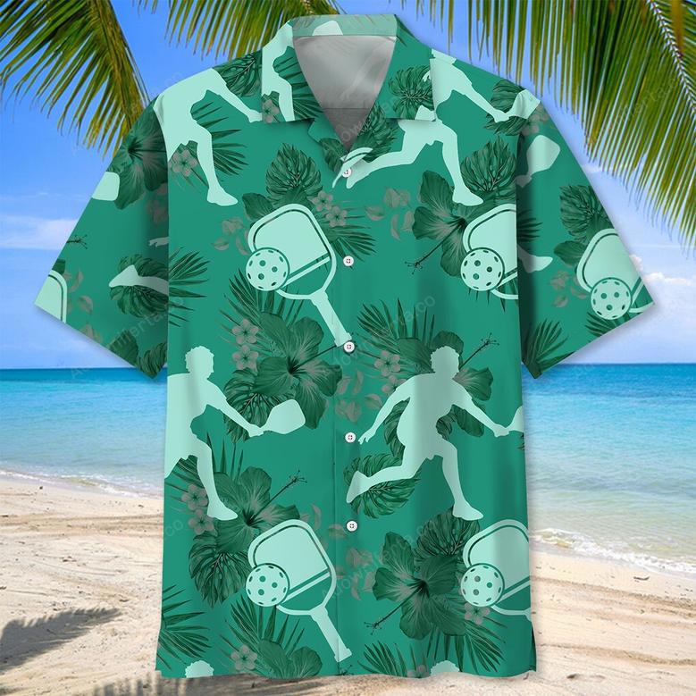 Pickleball Kelly Green Hawaiian Shirt