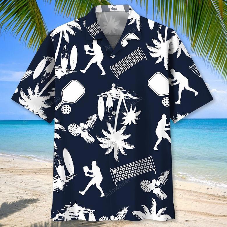 Pickleball Play White Hawaiian Shirt