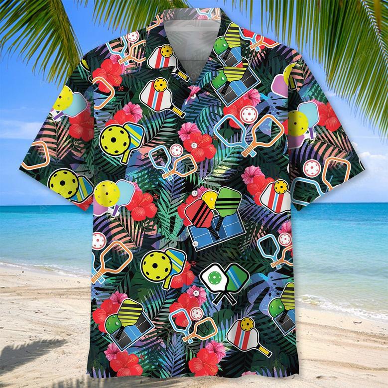 Pickleball Tropical Hawaiian Shirt