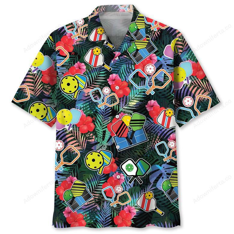 Pickleball Tropical Hawaiian Shirt