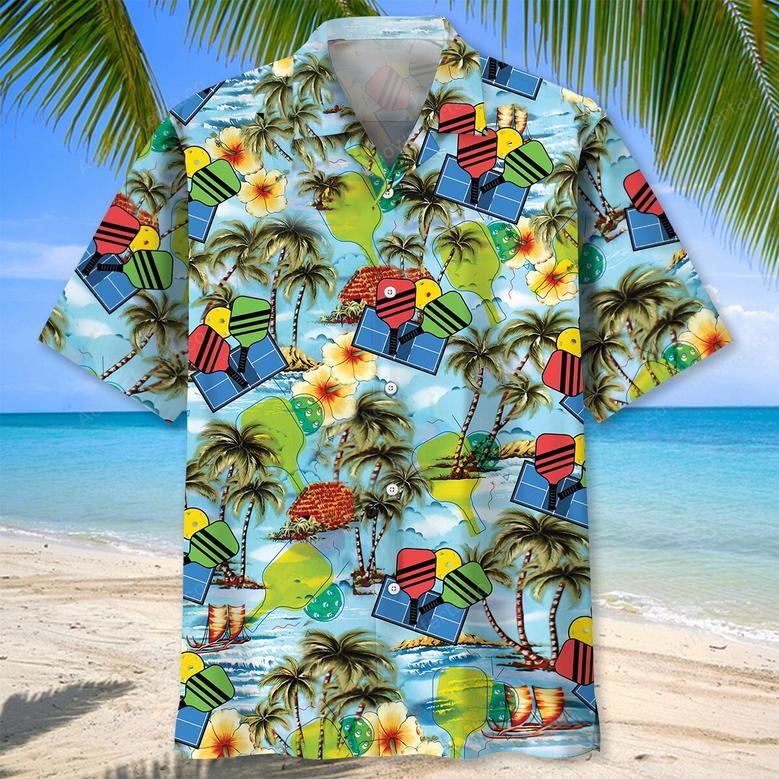 Pickleball Tropical Hawaiian Shirt