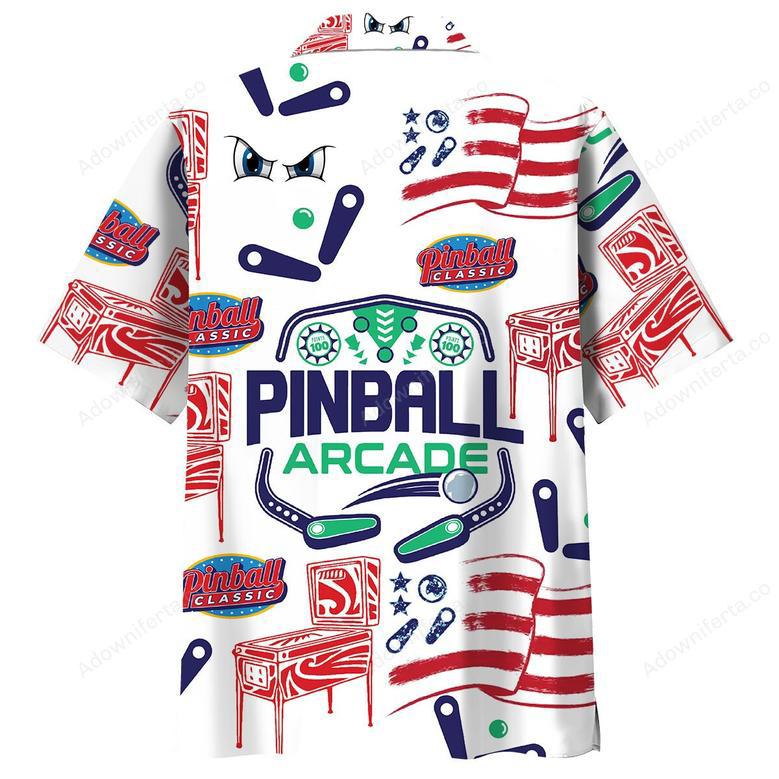 Pinball Arcade Hawaiian Shirt