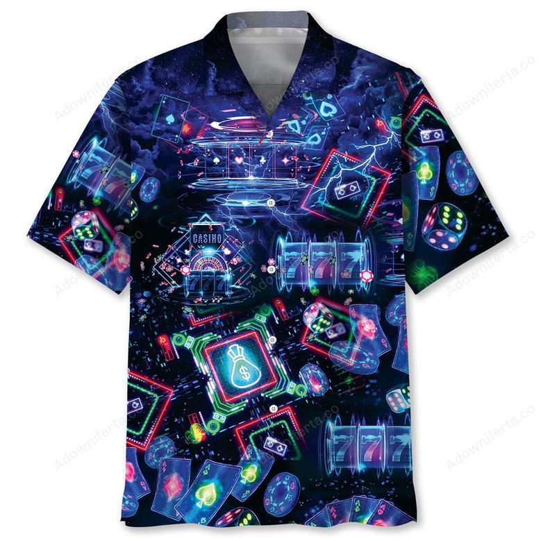 Poker Neon Hawaiian Shirt