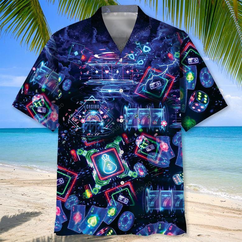 Poker Neon Hawaiian Shirt