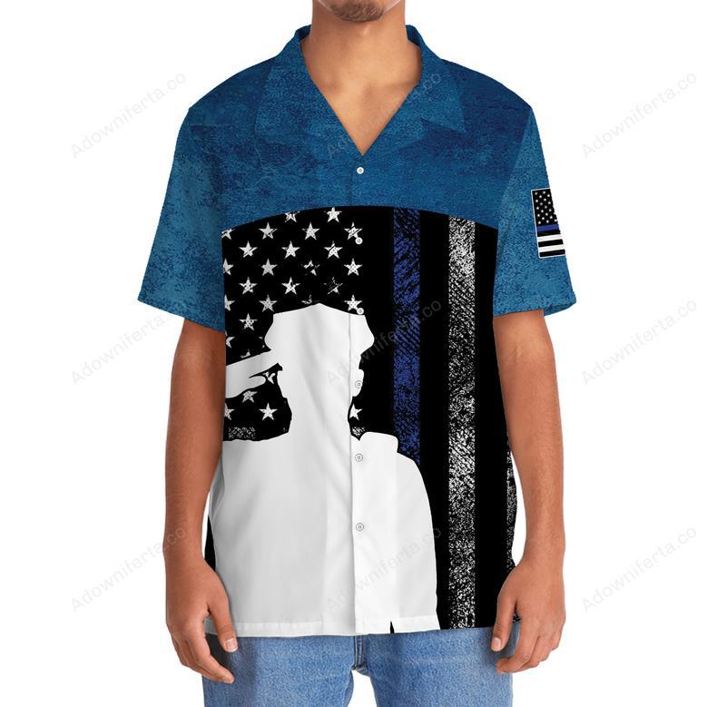 Police Back The Blue Children Of God Hawaiian Shirt