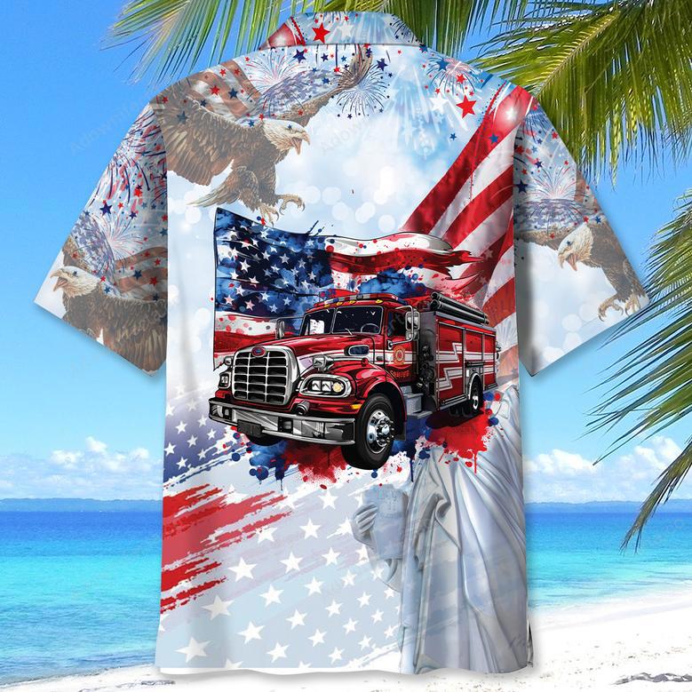 Proud Fire Truck Hawaiian Shirt