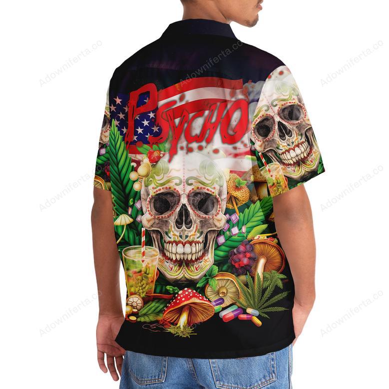 Psycho Skull Hawaiian Shirt