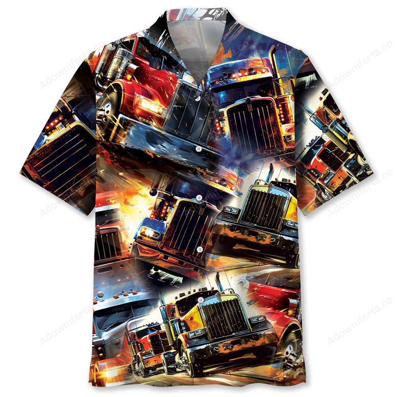 Racing Trucker Art Hawaiian Shirt