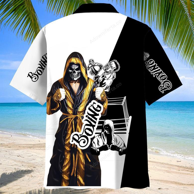 Retro Boxing Skull Hawaiian Shirt