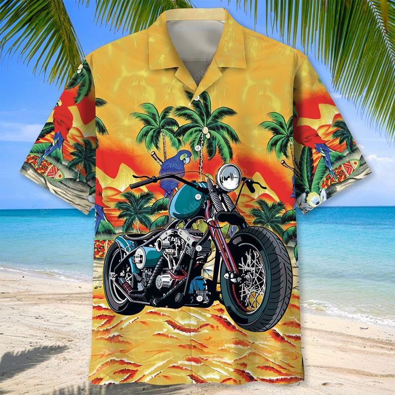 Retro Motorcycle Hawaiian Shirt