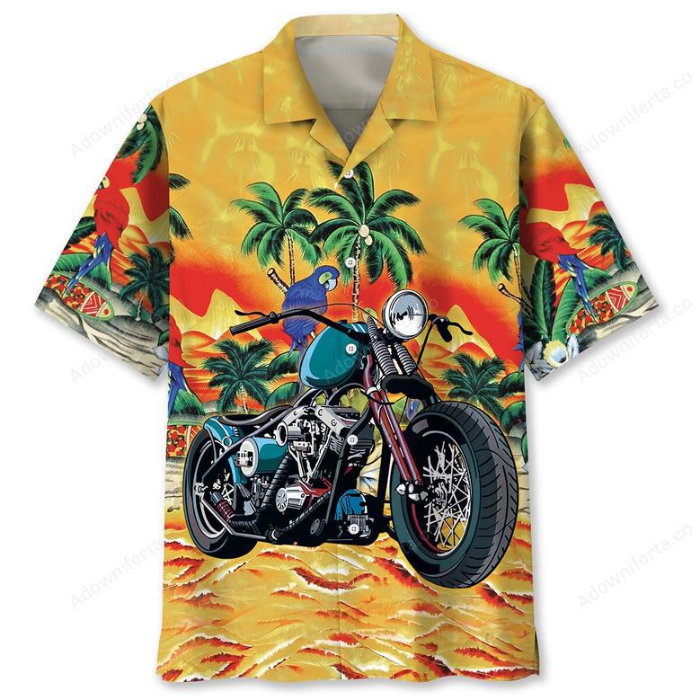 Retro Motorcycle Hawaiian Shirt