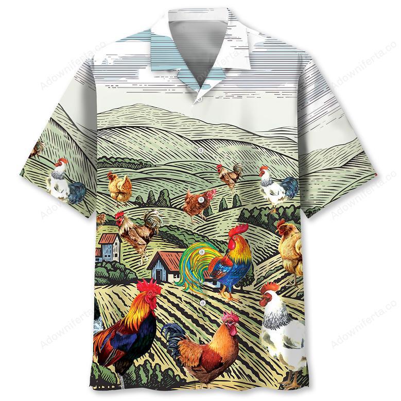 Rooster Farm Hawaiian Shirt