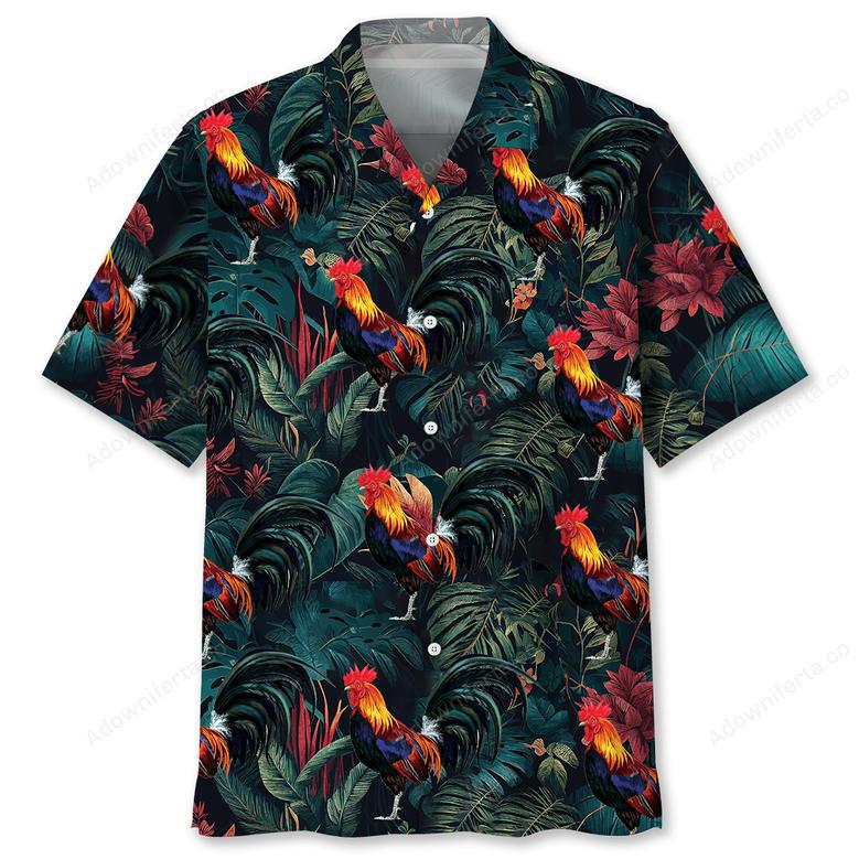 Rooster Tropical Hawaiian Shirt