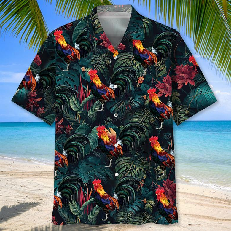 Rooster Tropical Hawaiian Shirt