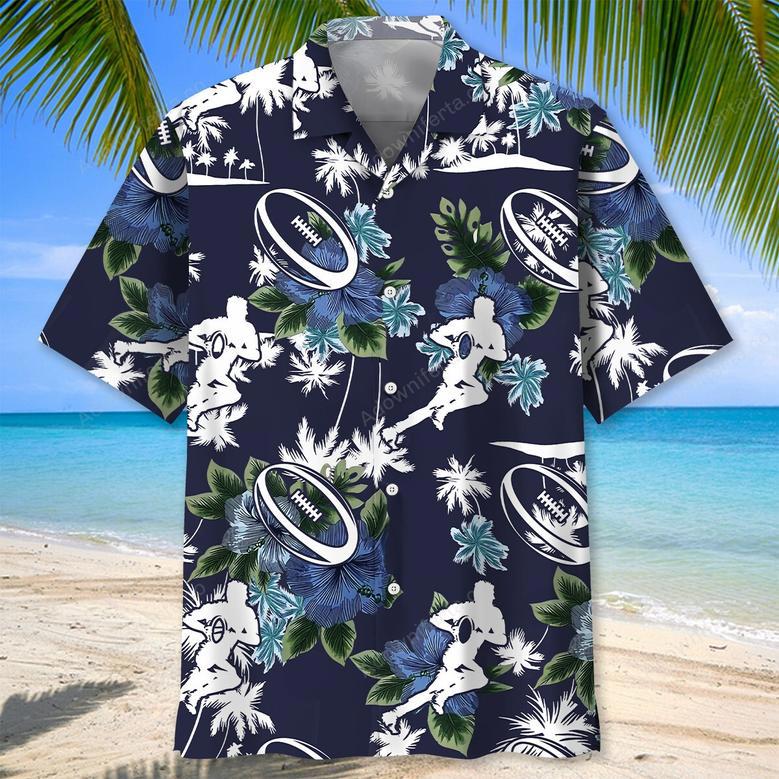 Rugby Blue Nature Hawaiian Shirt