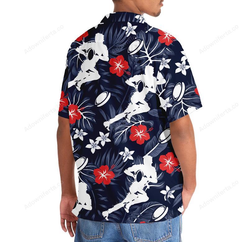 Rugby Hibiscus Hawaiian Shirt