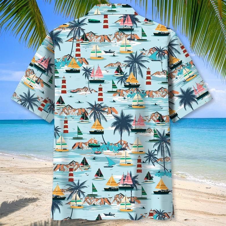 Sailboat Tropical Hawaiian Shirt