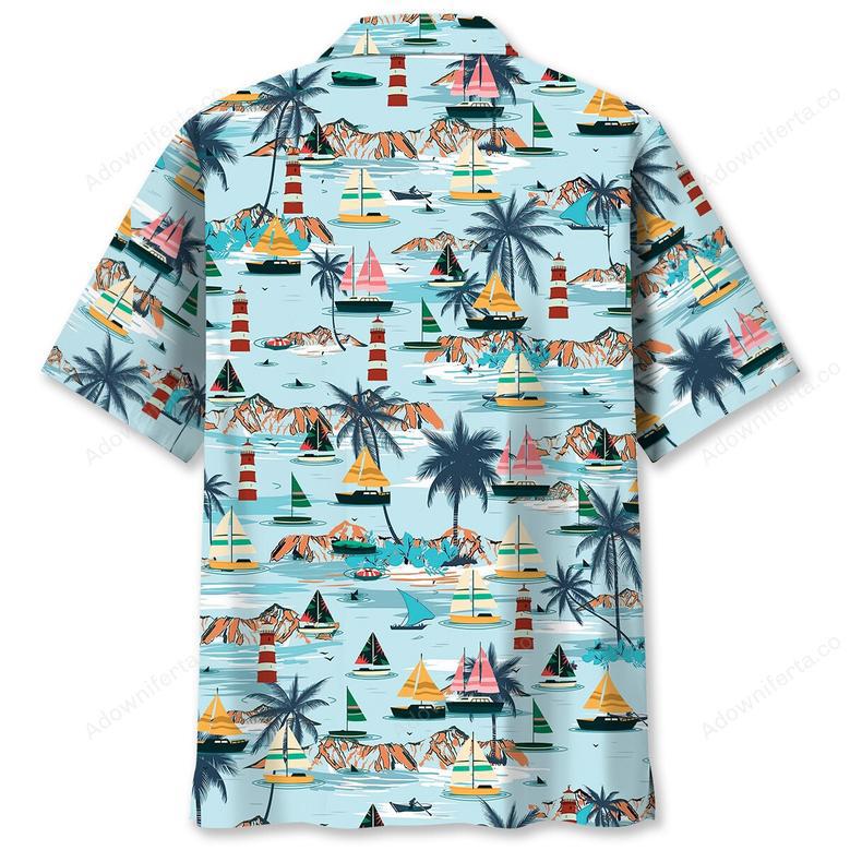 Sailboat Tropical Hawaiian Shirt