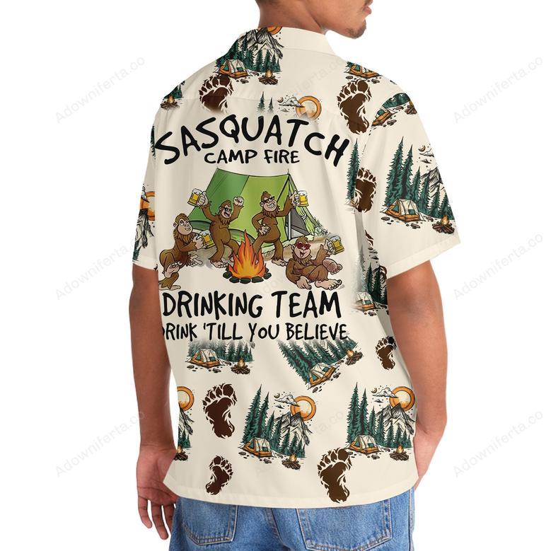 Sasquatch Camp Fire Drinking Team Hawaiian Shirt