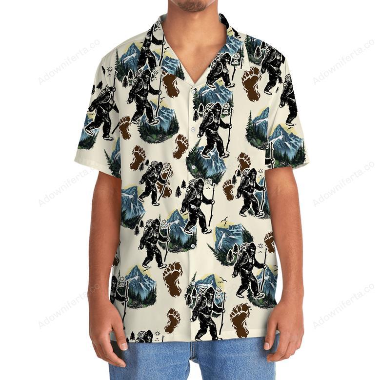 Sasquatch Hiking Trail Hawaiian Shirt