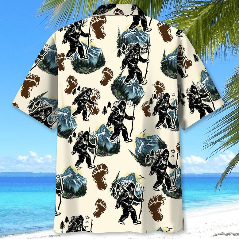 Sasquatch Hiking Trail Hawaiian Shirt