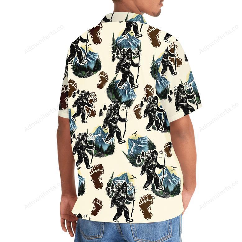 Sasquatch Hiking Trail Hawaiian Shirt