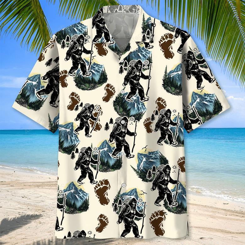 Sasquatch Hiking Trail Hawaiian Shirt