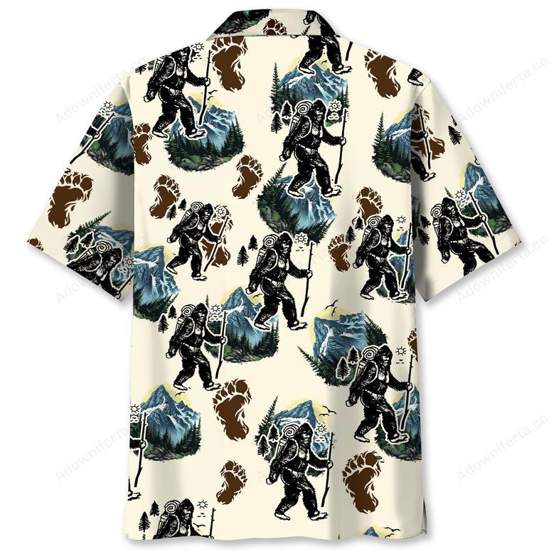 Sasquatch Hiking Trail Hawaiian Shirt