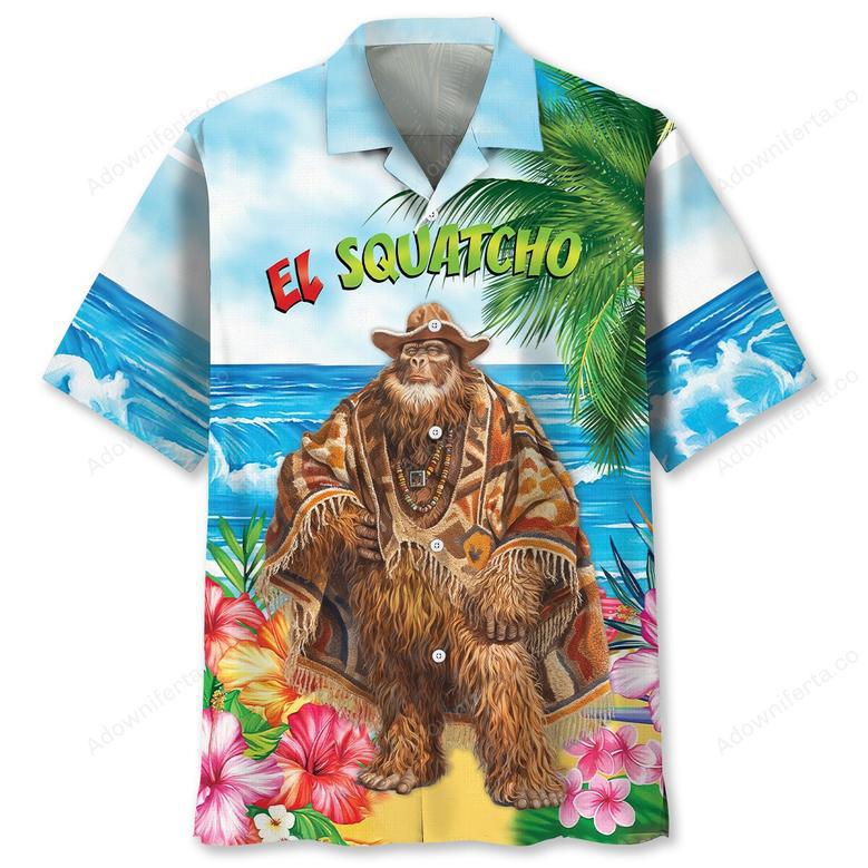 Sasquatch Poncho Beach Hawaiian Shirt