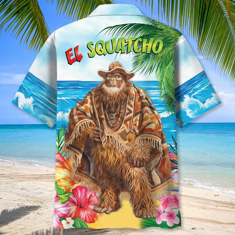 Sasquatch Poncho Beach Hawaiian Shirt