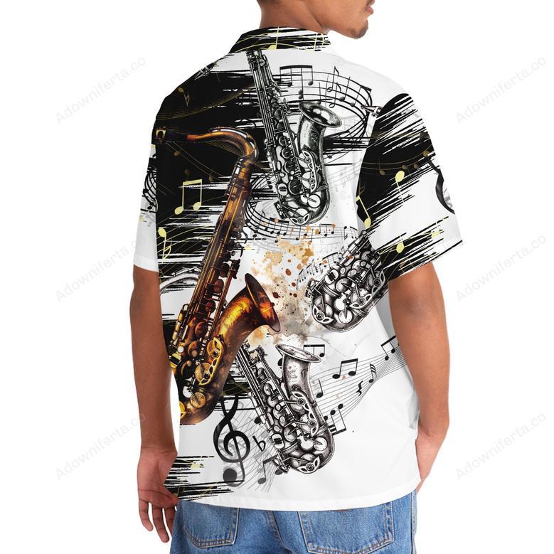 Saxophone Art Hawaiian Shirt