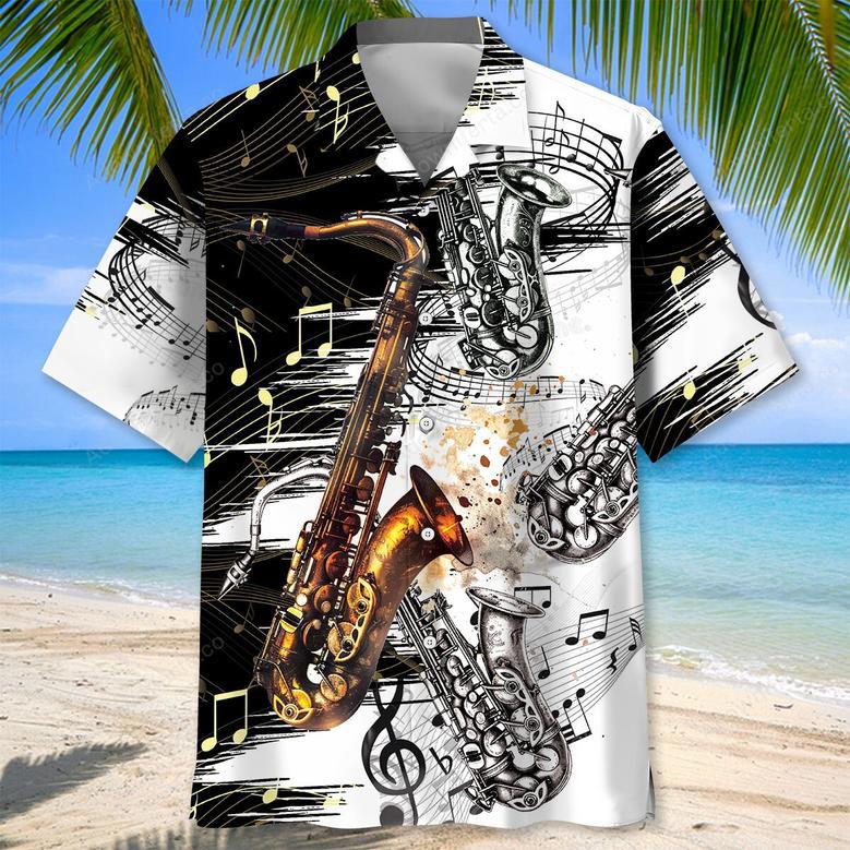 Saxophone Art Hawaiian Shirt