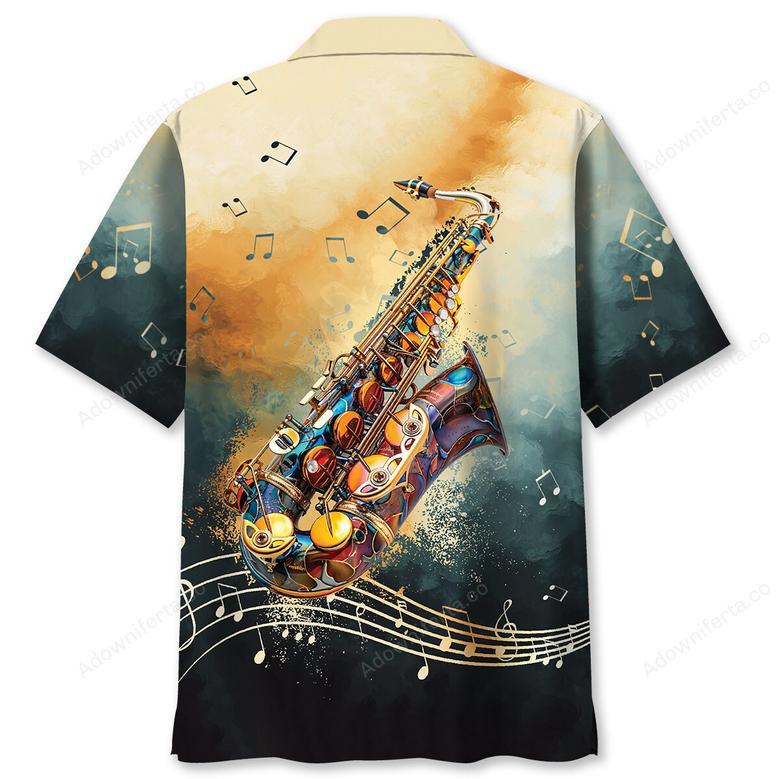 Saxophone Vintage Hawaiian Shirt