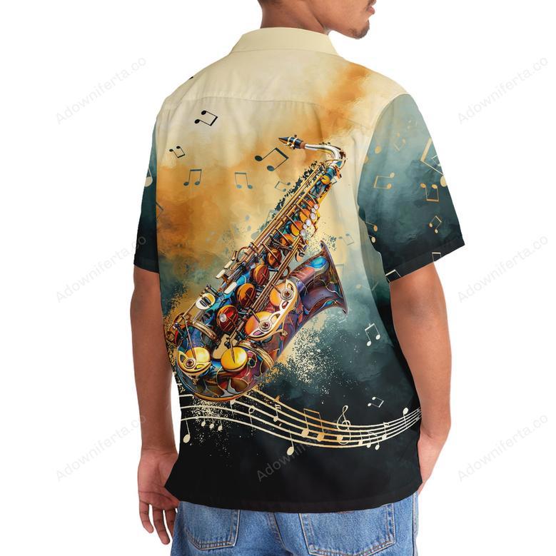 Saxophone Vintage Hawaiian Shirt