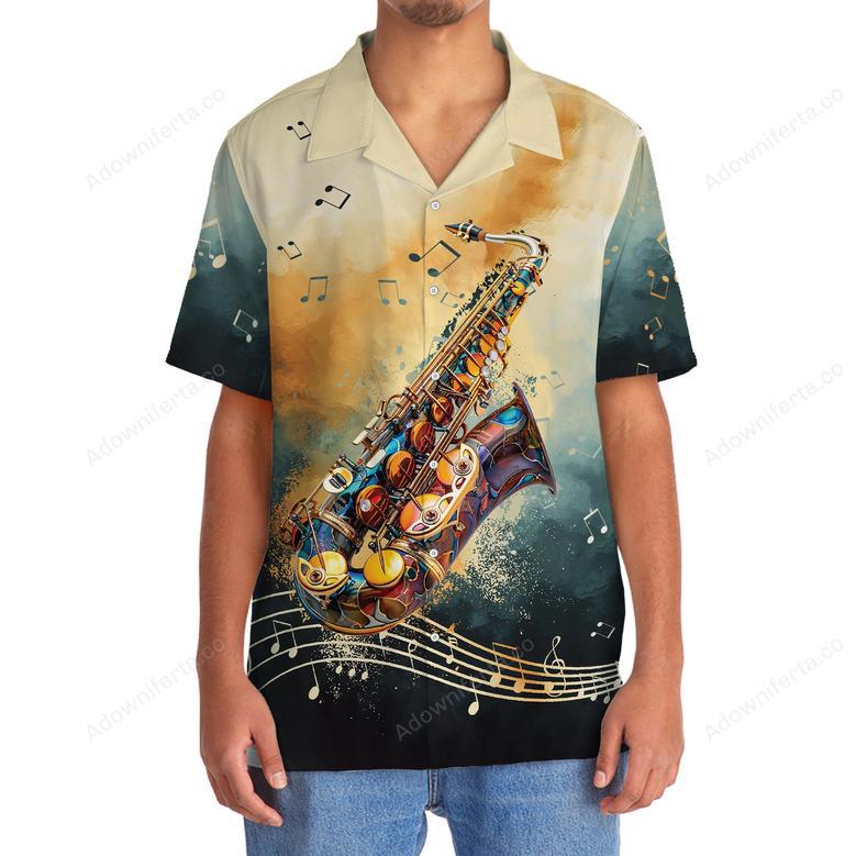 Saxophone Vintage Hawaiian Shirt