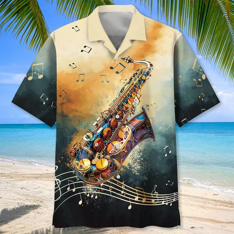 Saxophone Vintage Hawaiian Shirt