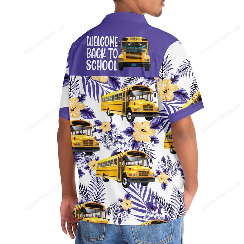 School Bus Welcome Back To School Hawaiian Shirt