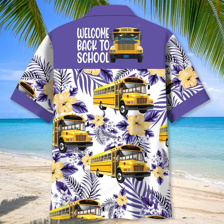 School Bus Welcome Back To School Hawaiian Shirt