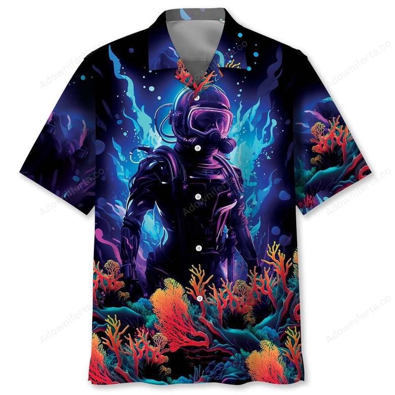 Scuba Diving Art Hawaiian Shirt