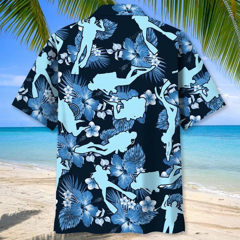 Scuba Diving Blue Nature Hawaiian Shirt