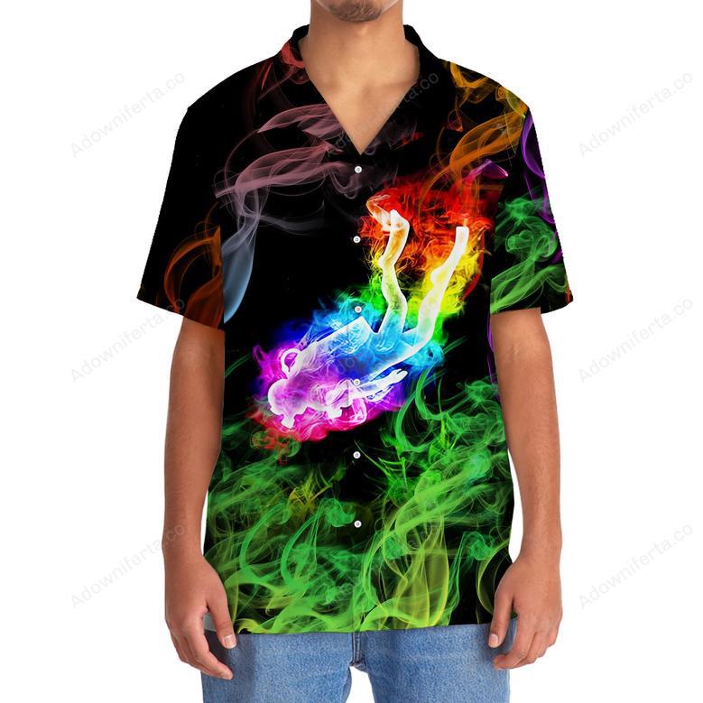 Scuba Diving Colorful Hawaiian Shirt