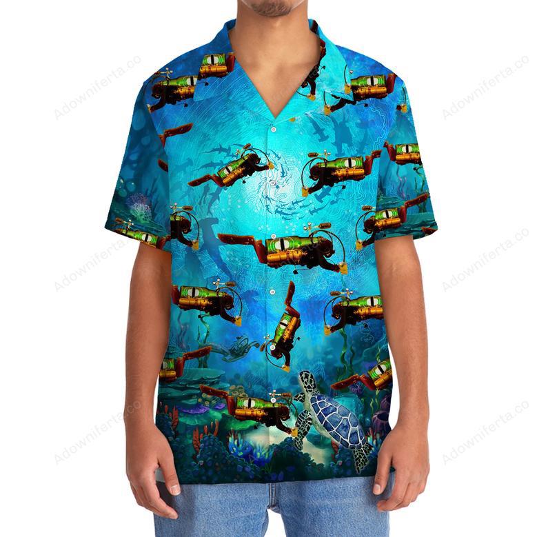 Scuba Diving Creature Hawaiian Shirt