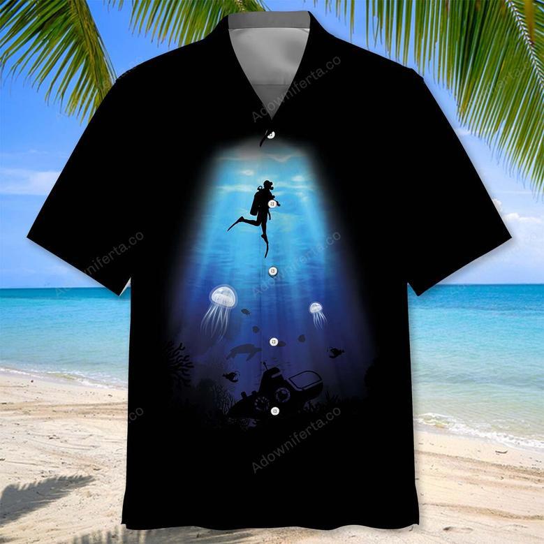 Scuba Diving Light Hawaiian Shirt