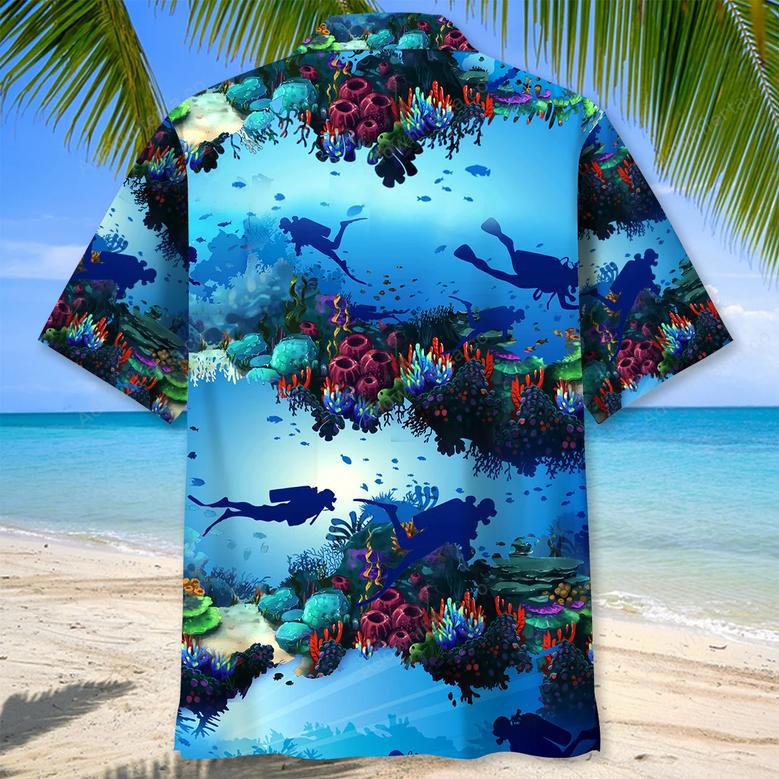 Scuba Diving Light Ocean Hawaiian Shirt