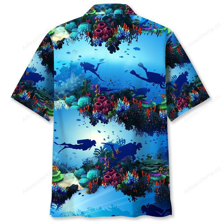 Scuba Diving Light Ocean Hawaiian Shirt